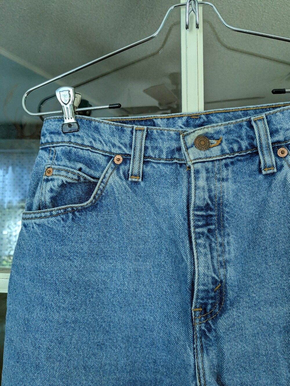 Vintage Levis 90s 951 Relaxed Tapered Fit Made In USA Cotton Denim Jeans Size 6 - Picture 6 of 12